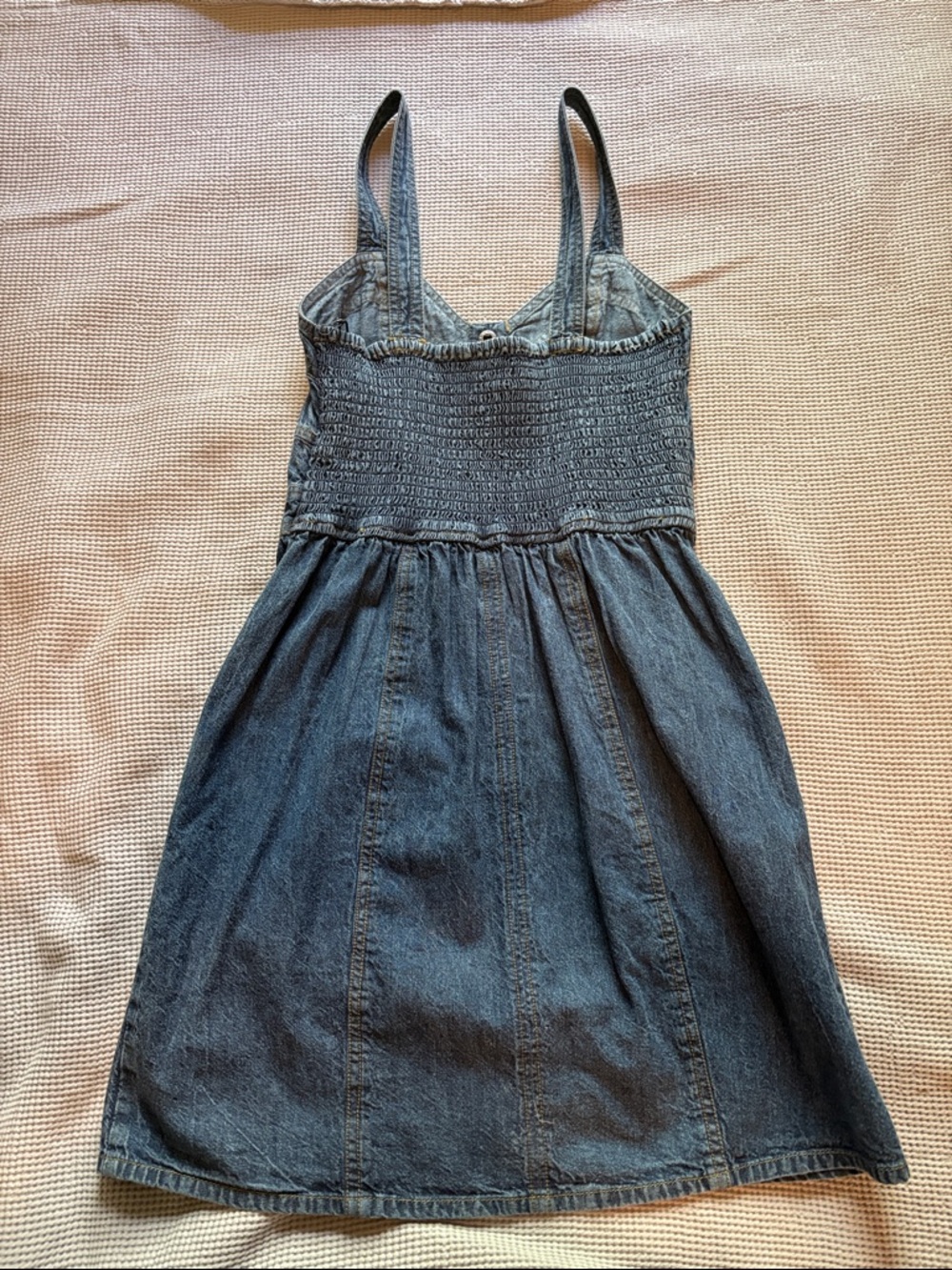Dark Denim Button-Front Sundress - Picture 2 of 4